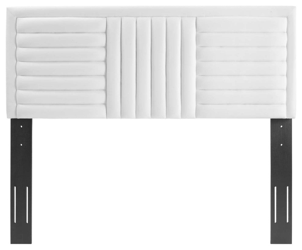 Believe Channel Tufted Performance Velvet Full/Queen Headboard