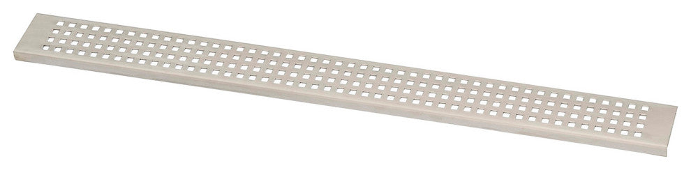 27" Linear Drain Metal Grate, Stainless Steel, Square