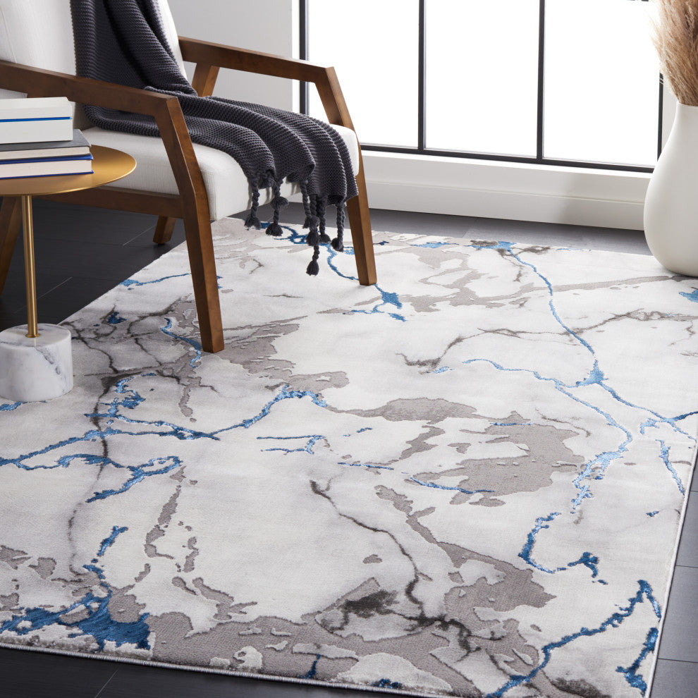 Safavieh Craft Collection CFT852F Rug, Grey/Blue, 6'7" X 9'