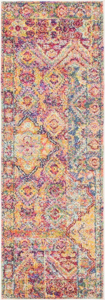 Unique Loom Multicolored Aztec Monterey 2' 2 x 6' 0 Runner Rug