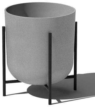 Veradek Mason Series Raised Kona 15" Planter With Stand Grey