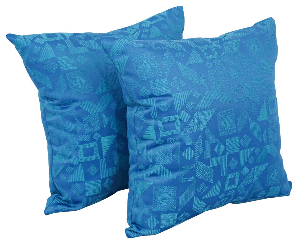 17" Jacquard Throw Pillows With Inserts, Set of 2, Nina Skippe