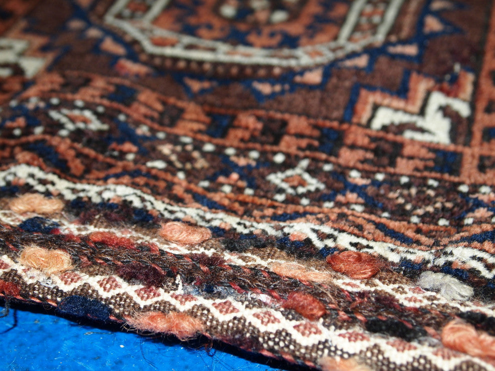 Handmade antique Afghan Baluch bag 1.4' x 1.5' ( 44cm x 45cm ) 1900s