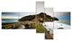 Path to Cape and Chapel in Spain, Seashore Photo Canvas Print, 60"x32", 5 panels
