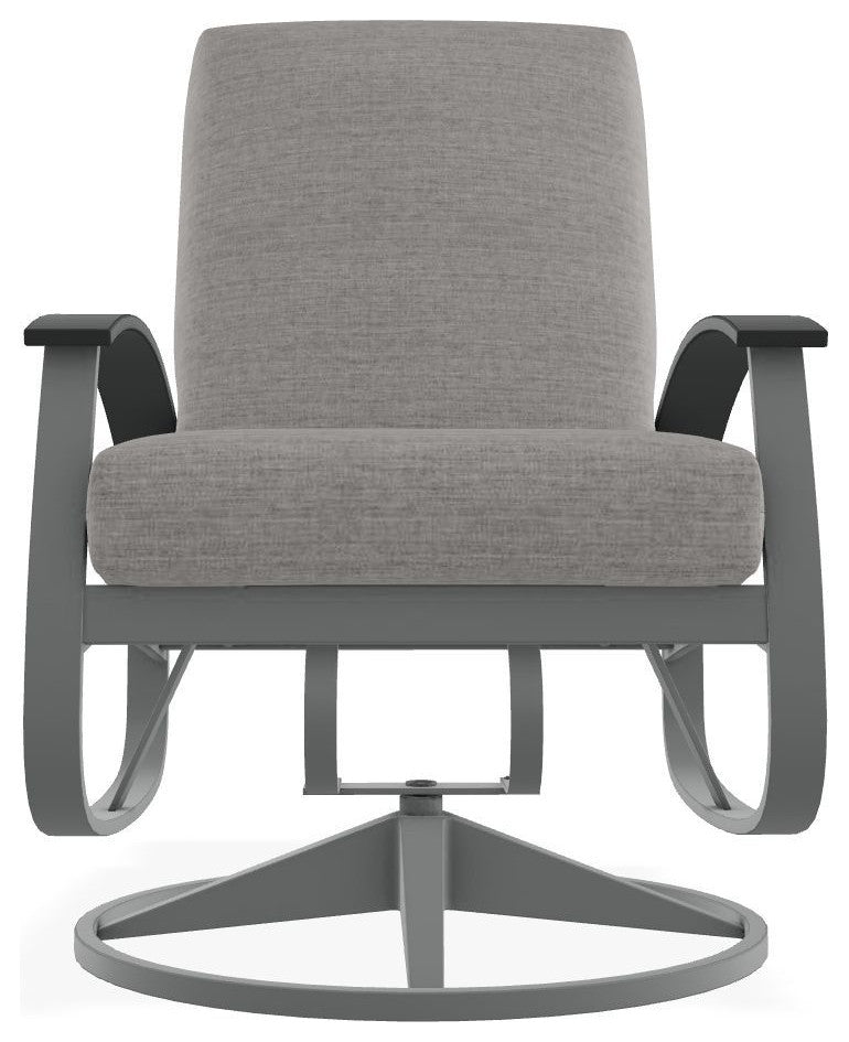 Belle Isle Cushion Outdoor Swivel Rocker, Rain Graystone/Graphite