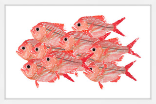 "Golden Snapper" Framed Painting Print, 30"x20"
