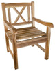 Nordic Style Teak Wood Natural Dining Chair with Arm Rests