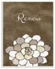 Stupell Industries Renew Mosaic Flower Brown Bathroom Design, 13 x 19