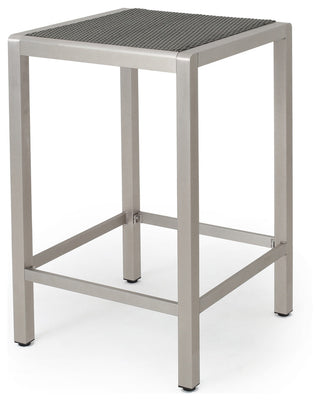 GDF Studio Capral Outdoor Gray Alumnimum Bar Table