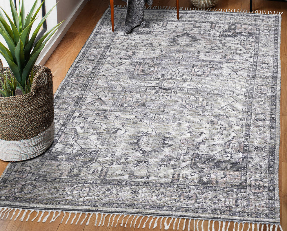 Prairie Sprail Area Rug, Gray, 8' x 10', Oriental