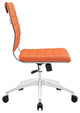 Modern Contemporary Office Chair, Orange Faux Leather