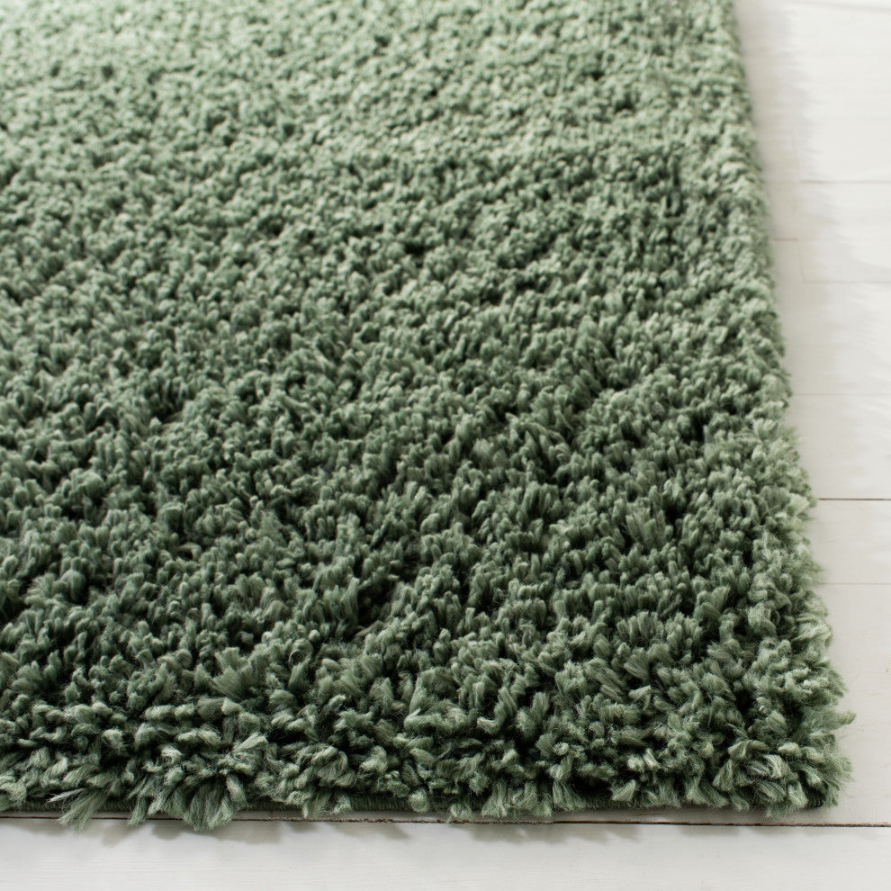 Safavieh August Shag AUG200Y Rug, Green, 4' X 4' Square