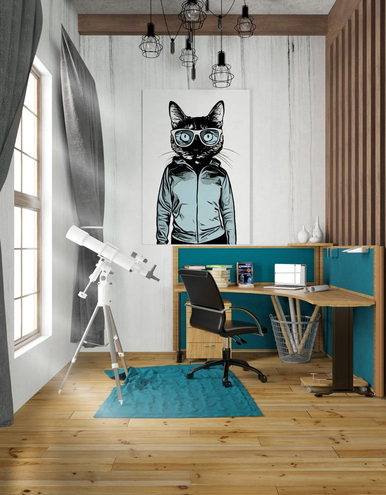 Cortesi Home "Cool Cat" by Nicklas Gustafsson, Giclee Canvas Wall Art, 18"x26"