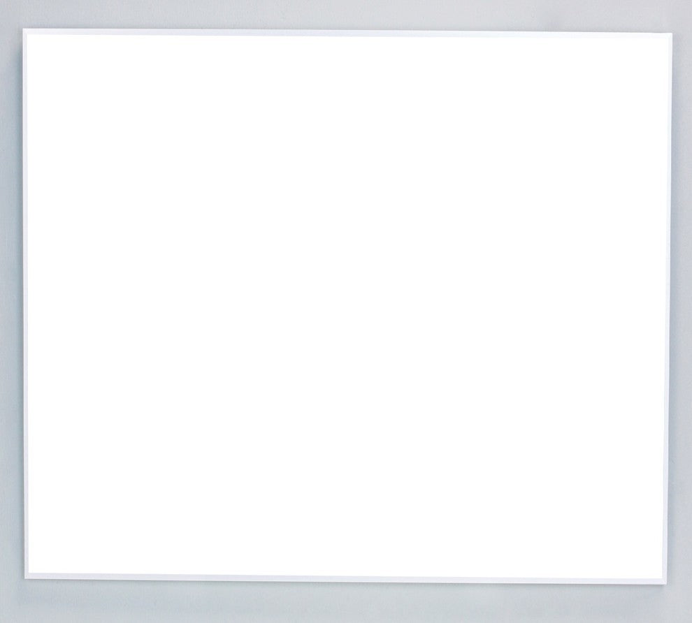 Eviva Sax 36" Brushed Metal Frame Bathroom Wall Mirror