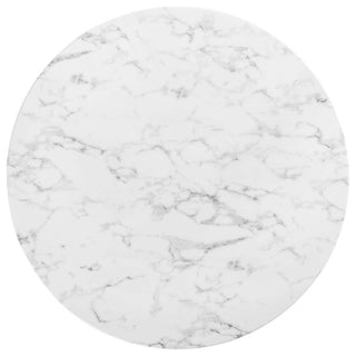 Lippa 47" Round Artificial Marble Dining Table