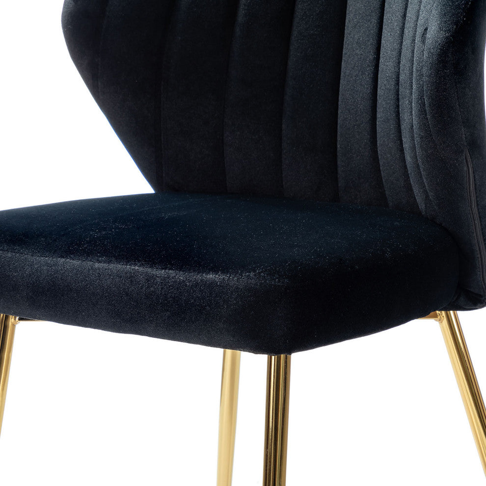 Milia Dining Chair Set of 4, Black