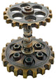 Industrial Steampunk Dual Gear Pen Holder