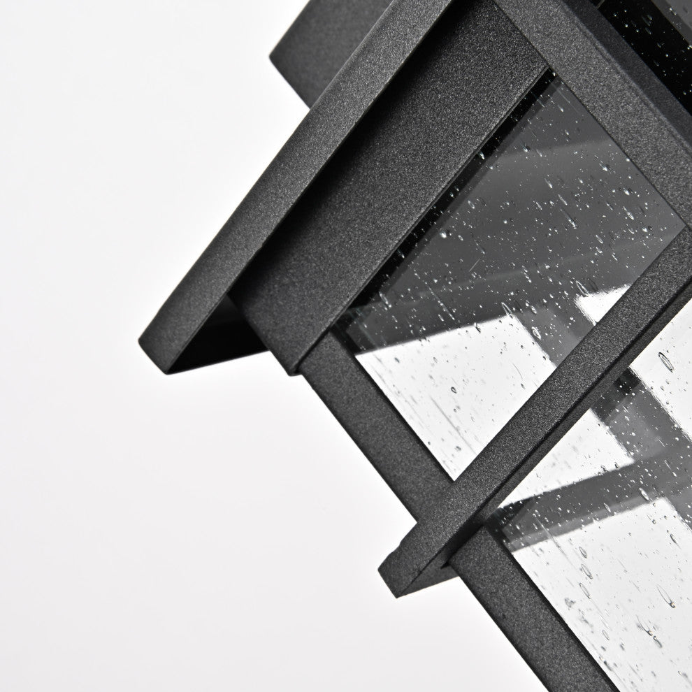 CHLOE Lighting Kenneth Transitional 1-Light Textured Black Outdoor Wall Sconce
