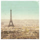 "Eiffel Landscape Letter Blue II" Digital Paper Print by Sue Schlabach, 32"x32"