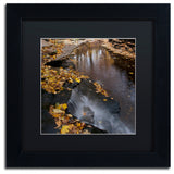 'Lakeview Autumn Waterfall #2' Matted Framed Canvas Art by Kurt Shaffer