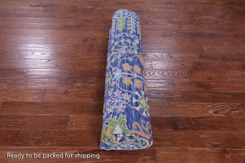 9' 2" X 11' 10" Handmade Turkish Oushak Wool Rug - Q15709