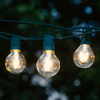 Brightech Ambience Pro - Globe, Waterproof LED Outdoor String Lights 24ft, Black