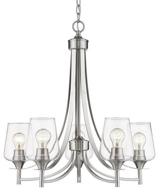 Z-Lite 473-5 Joliet 5 Light 25"W Chandelier - Brushed Nickel