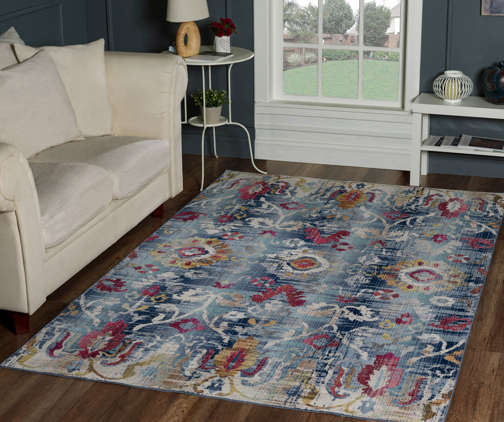 Noori Rug Low-Pile Rolland Blue/Grey Rug