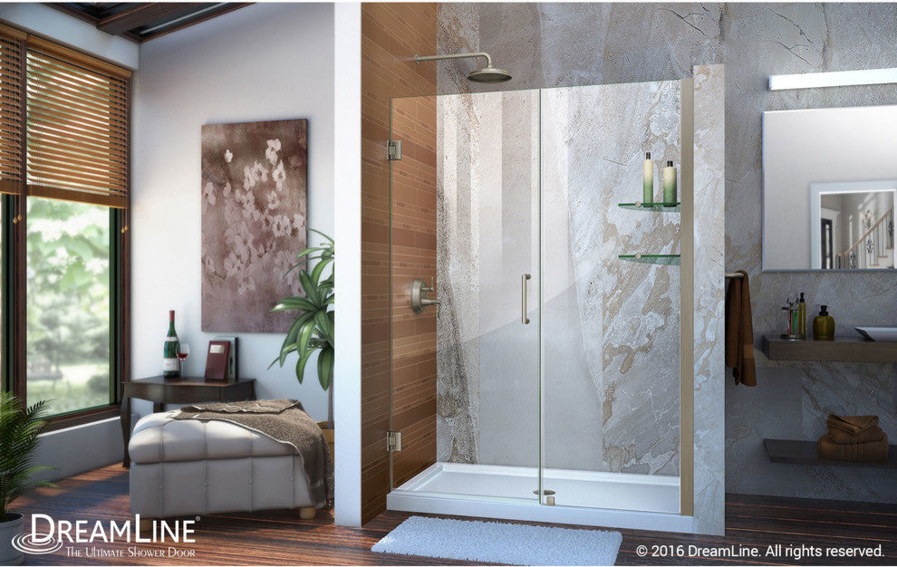 Dreamline Unidoor Min 48" To Max 49" Frameless Hinged Shower Door