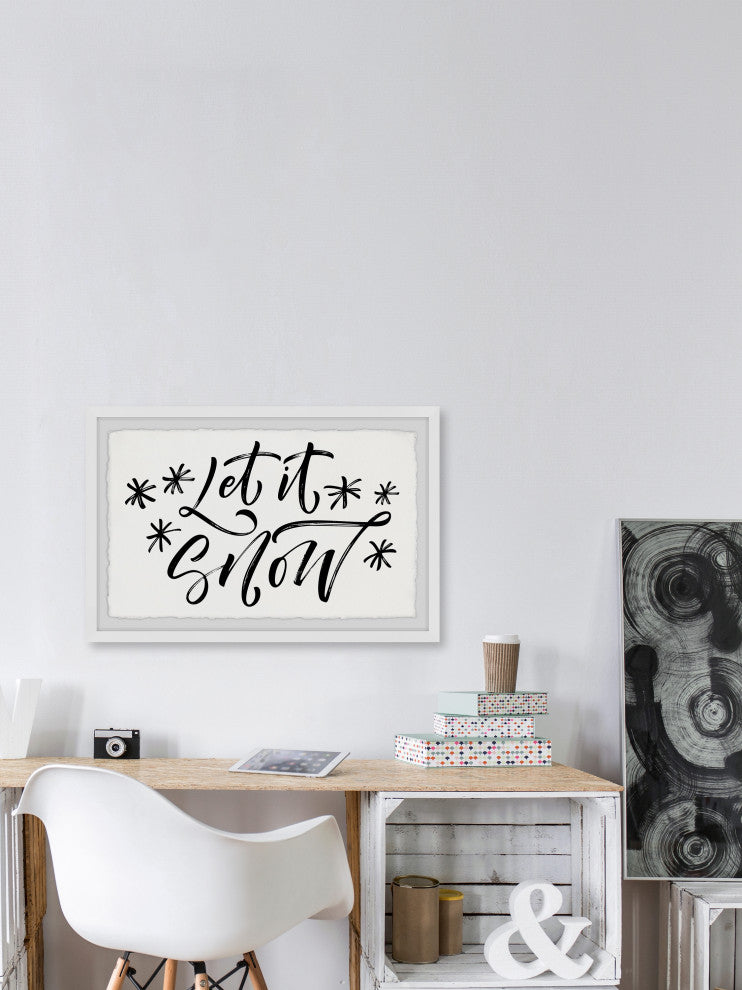 "Let It Snow!" Framed Painting Print, 24x16