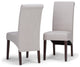 Avalon Deluxe Parson Dining Chair (Set Of 2) In Light Beige Linen Look Fabric