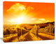 Scenic Sunset Road in Italy, Large Landscape Canvas Art, 60"x28"