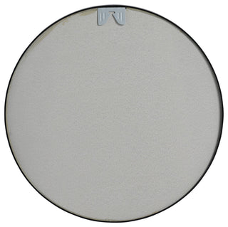 BNK 24 Inch Round Wall-Mirror, Black Metal Frame Wall Mounted Circle Mirror