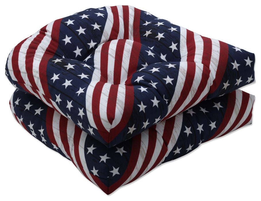 Major Americana Wicker Seat Cushion, Set of 2