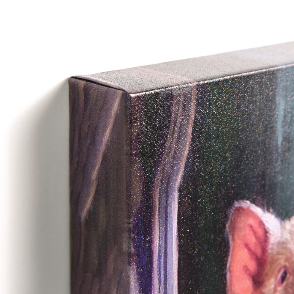 "Affirmation Iii" Pig Pet Wall Art Graphic Art Print on Wrapped Canvas