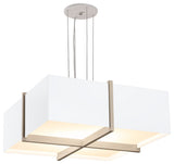 Veram Pendant Integrated LED, White Washed Oak, Gloss White, 24, 4000k