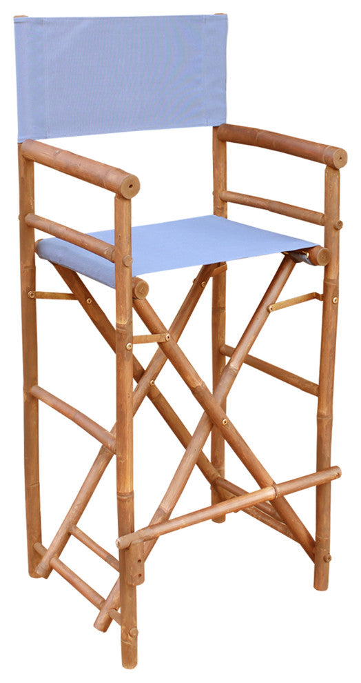 Bamboo High Director Chair, Set of 2, Navy