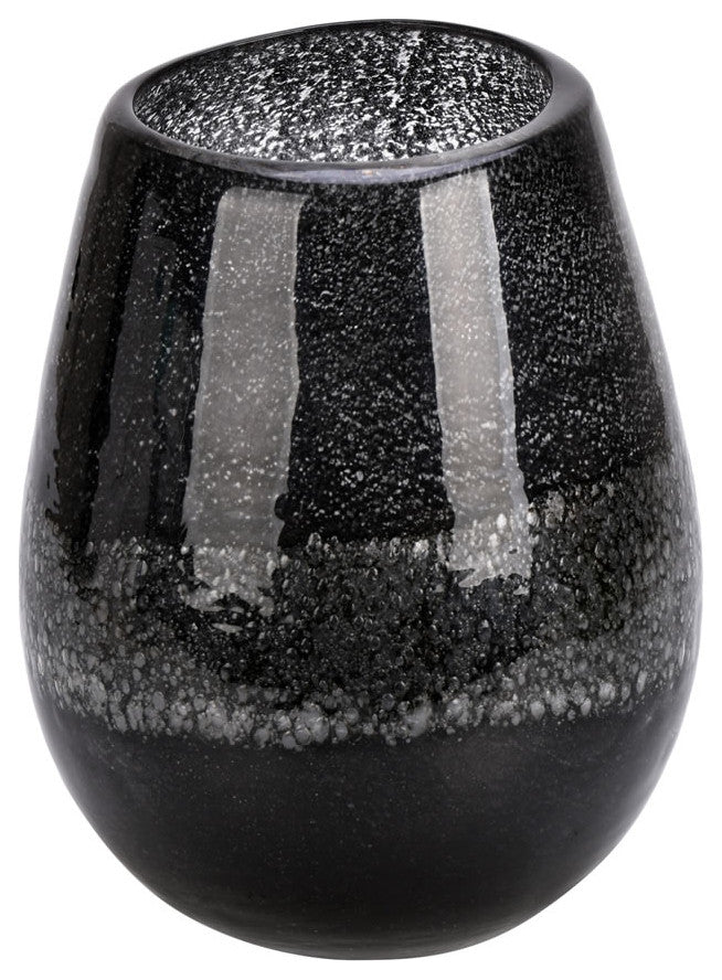 Vickerman CM194008 8" Blackberry Round Glass Vase