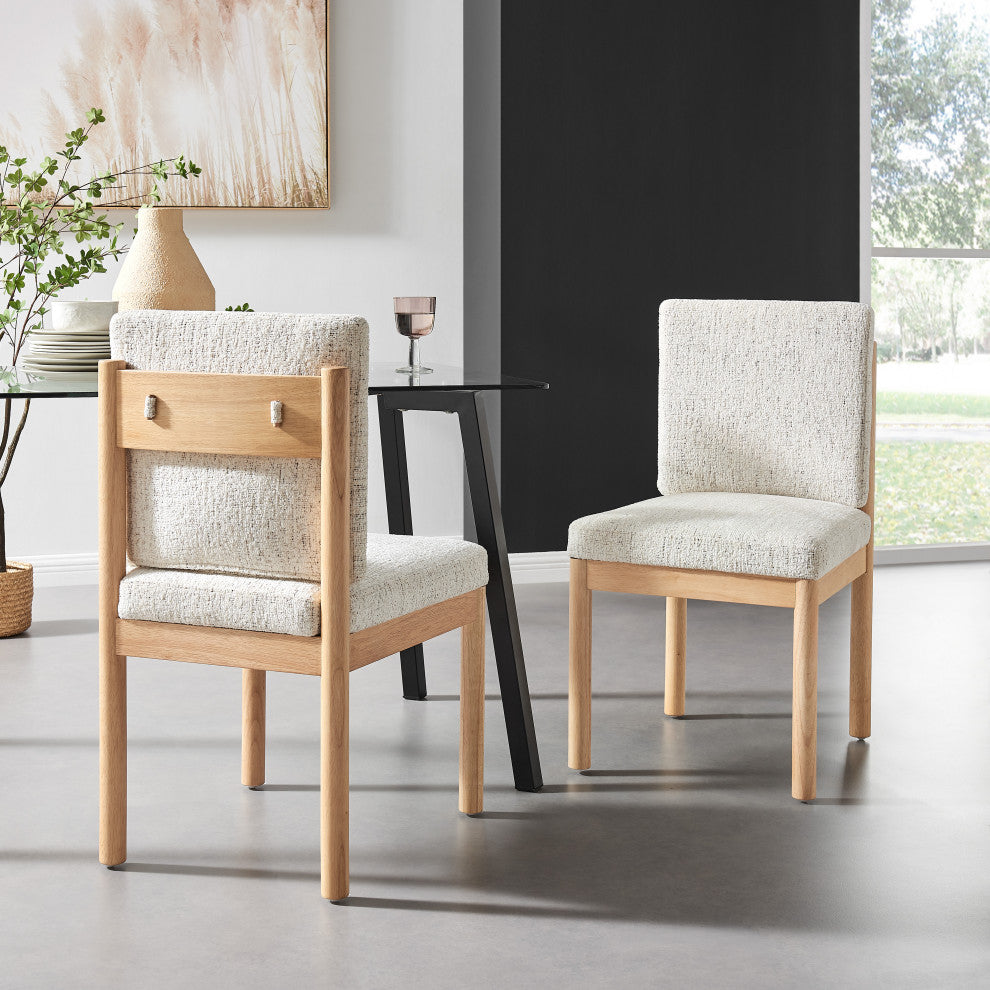 Melvin Dining Side Chair, Set of 2, Concord Cream, Fabric