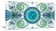Blue Psychedelic Relaxing Art, Oversized Abstract Canvas Art Print, 60x28