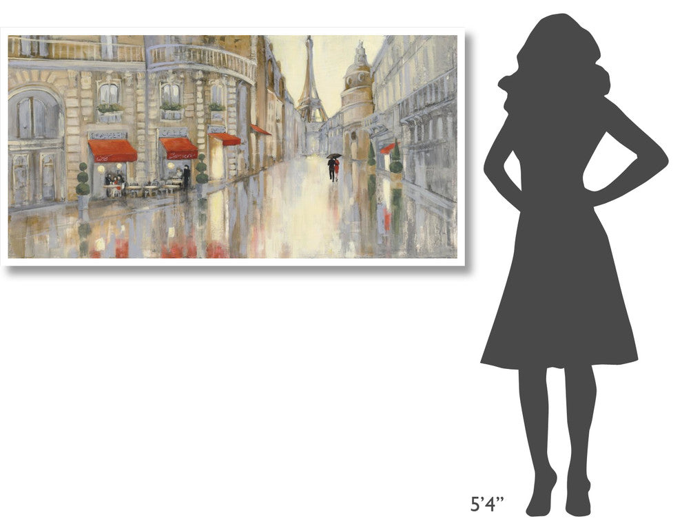 "Touring Paris Couple" Digital Paper Print by Julia Purinton, 62"x32"