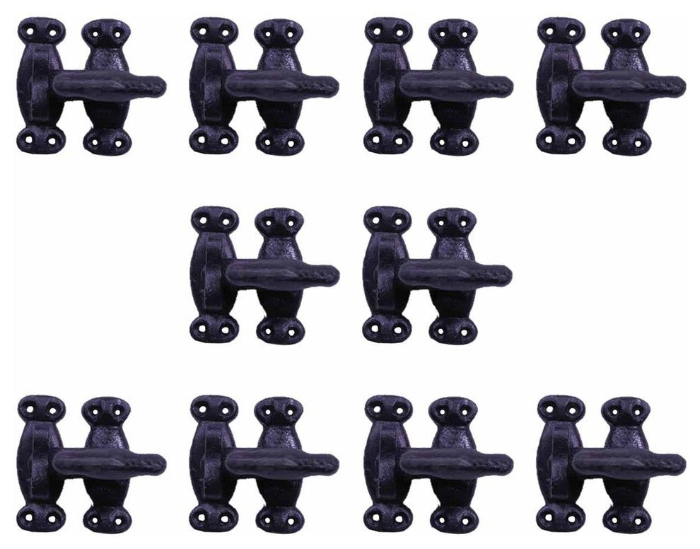 10 Piece Cupboard Cabinet Door Latch Hand Forged Iron Renovators Supply