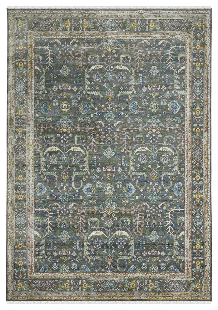 Bristol Harrow Area Rug, Gray, 2' x 3', Bordered