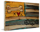 "Peace Bone Flag" Print on Natural Pine Wood by Tori Campisi