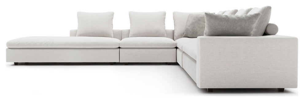 Lucerne Modular Chaise, Ashen Fabric, Ashen Fabric, Set10a-5pc