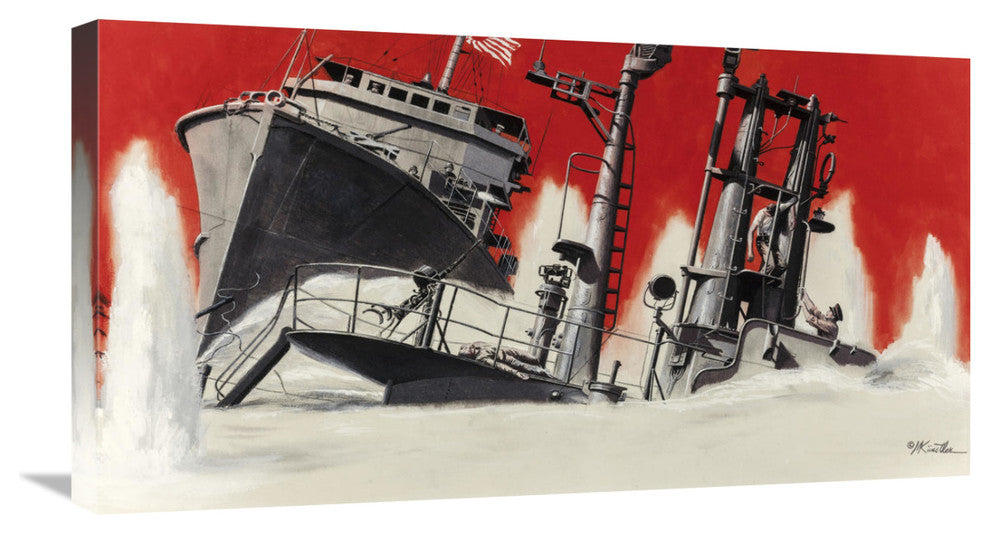 "Take Her Down" Stretched Canvas Giclee by Mort Kunstler, 30x16"