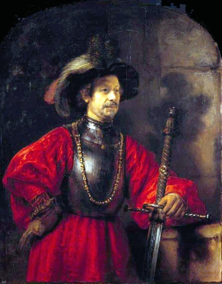 Rembrandt Van Rijn Portrait of a Man in Military Dress Gallery Wrapped Canvas