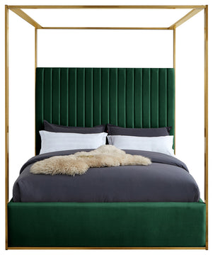Jones Upholstered Bed, Green, King, Velvet