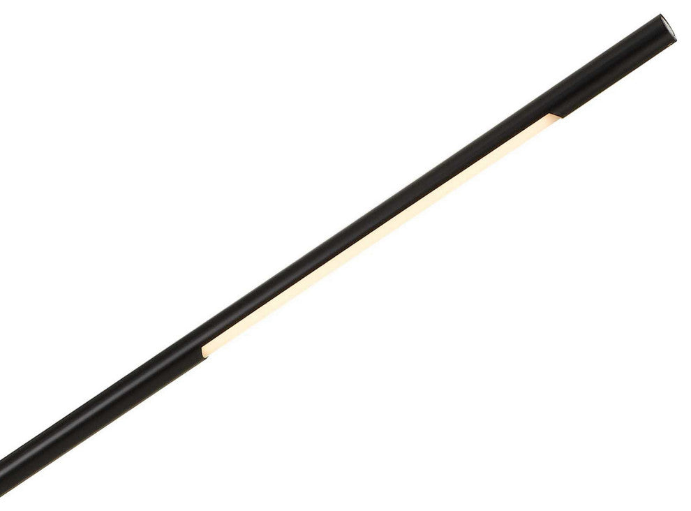 Benzara BM224730 10 Watt Adjustable Metal Frame Floor Lamp, Black and Brass