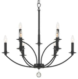 Crystorama Lighting Group MIL-8009 Mila 9 Light 28"W Taper Candle - Black